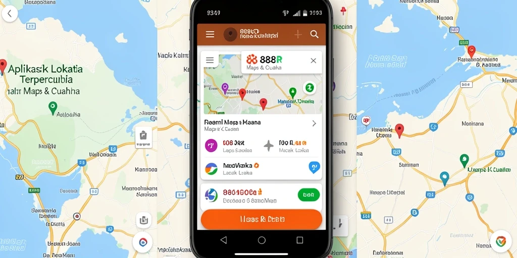 Antarmuka aplikasi 888R menampilkan fitur Lacak Lokasi yang intuitif.