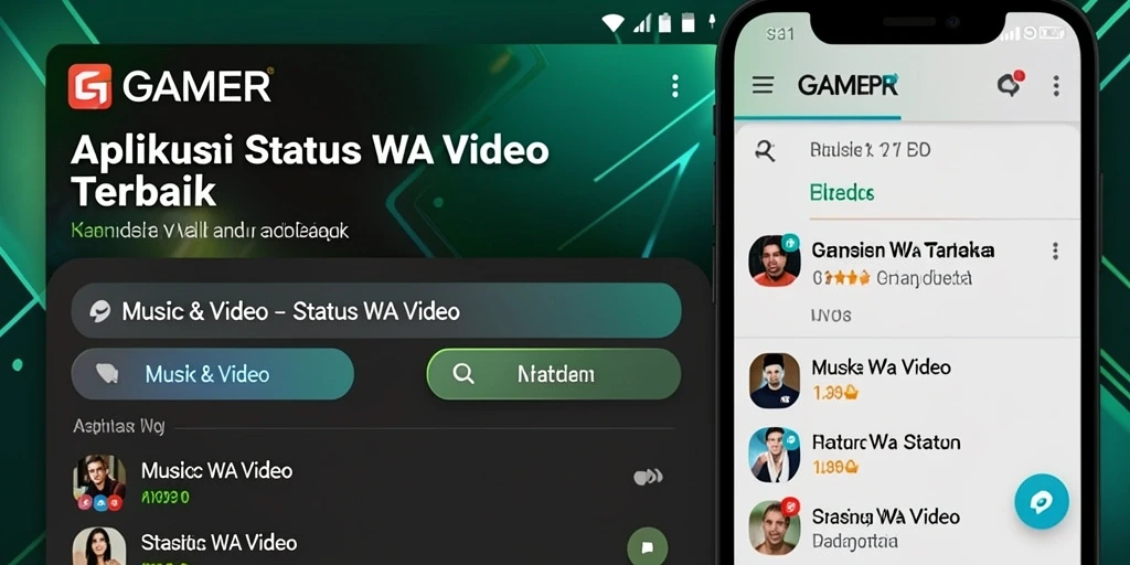 Antarmuka GAMERP yang sederhana dan memudahkan pengguna dalam memilih video.