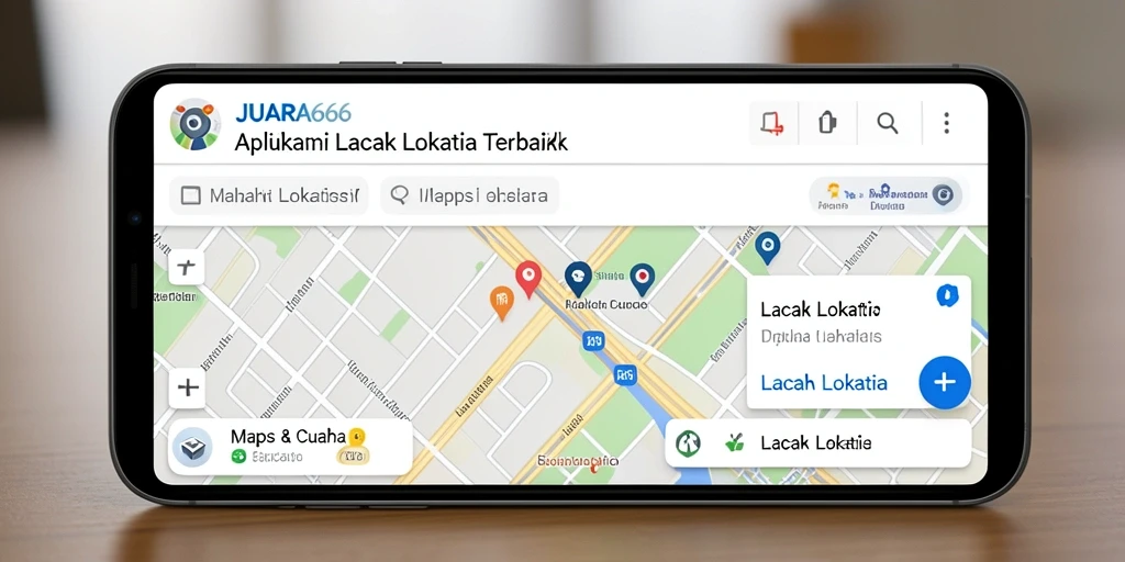 Tampilan antarmuka JUARA666 dengan fitur Lacak Lokasi yang intuitif.