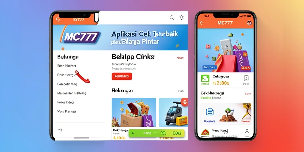 Tampilan antarmuka MC777 yang sederhana dan fungsional untuk cek harga.