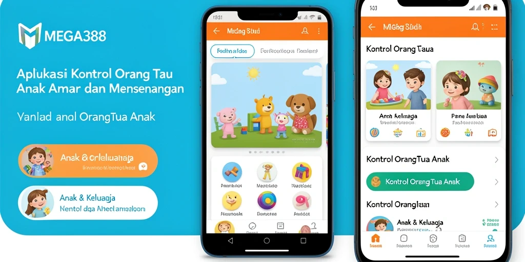 Antarmuka aplikasi MEGA388 yang memudahkan kontrol orang tua.