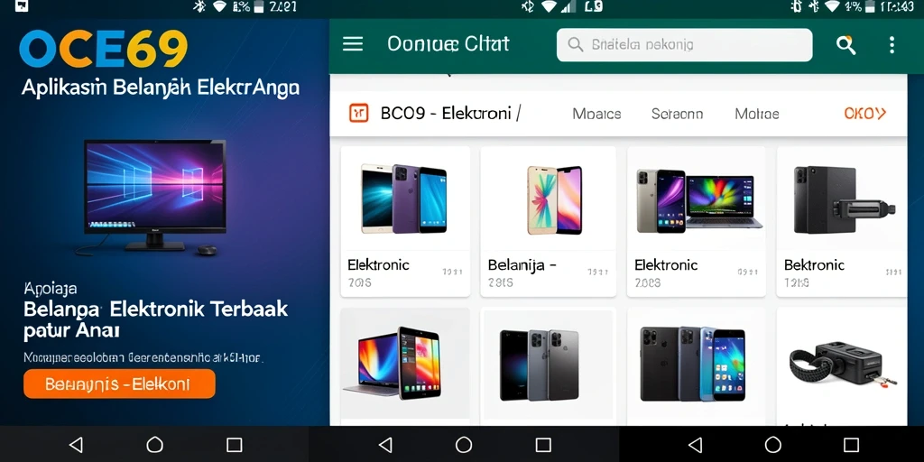 Antarmuka aplikasi OCE69 yang modern dan mudah digunakan.
