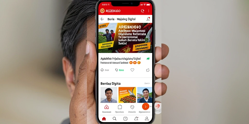 Tampilan antarmuka REZEKIGO yang modern dan menarik.
