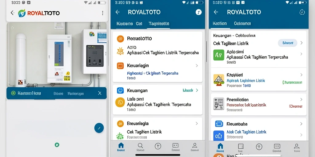 Antarmuka canggih ROYALTOTO untuk cek tagihan listrik.
