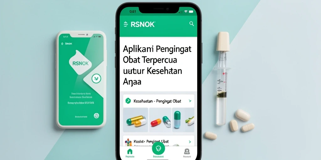 Tampilan antarmuka utama RSNOK untuk pengingat obat yang user-friendly.