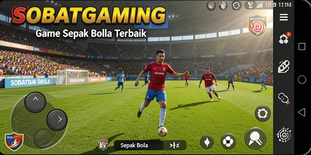 Antarmuka pengguna yang menarik dan intuitif dalam game Sepak Bola.