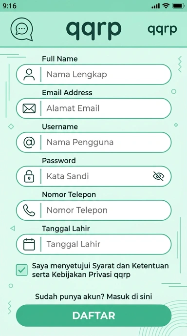 Panduan Registrasi Akun qqrp untuk Pengguna Android